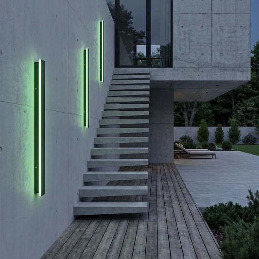 Linea Outdoor Strip Wall Light | IP65 Black LED Bar 24-94 in