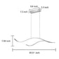 Crescent Wave LED Pendant Light | Linear Kitchen Island Chandelier