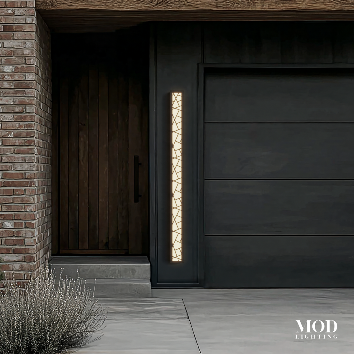 Meridian Linear Outdoor Wall Light | Black LED Bar 12-94 in