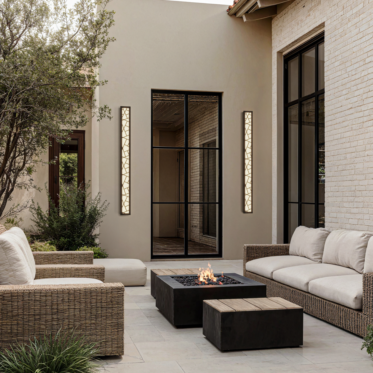 Meridian Linear Outdoor Wall Light | Black LED Bar 12-94 in