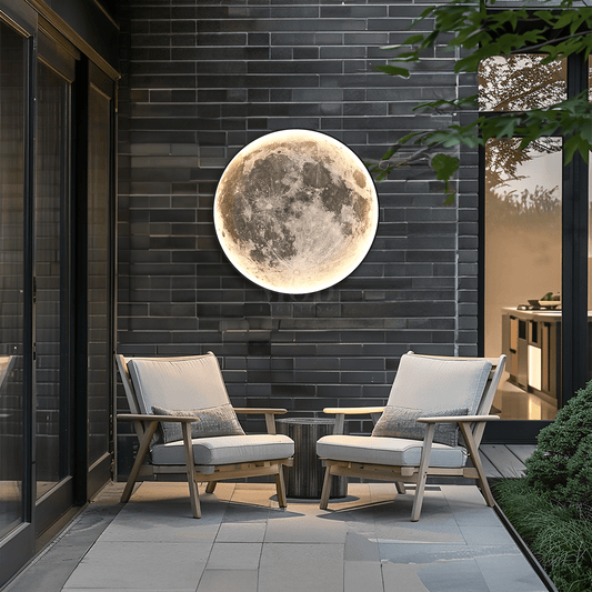 Orbis Moon Light | Round LED Outdoor Wall & Ceiling Disc 24-39 in