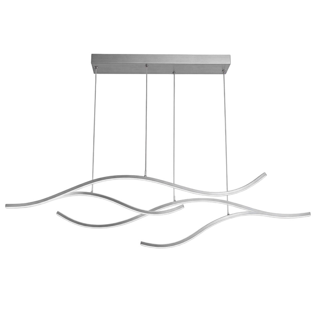 Crescent Wave LED Pendant Light | Linear Kitchen Island Chandelier