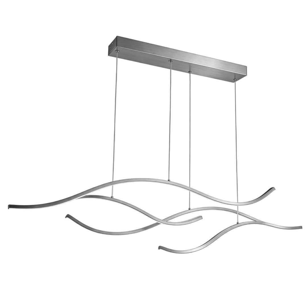 Crescent Wave LED Pendant Light | Linear Kitchen Island Chandelier