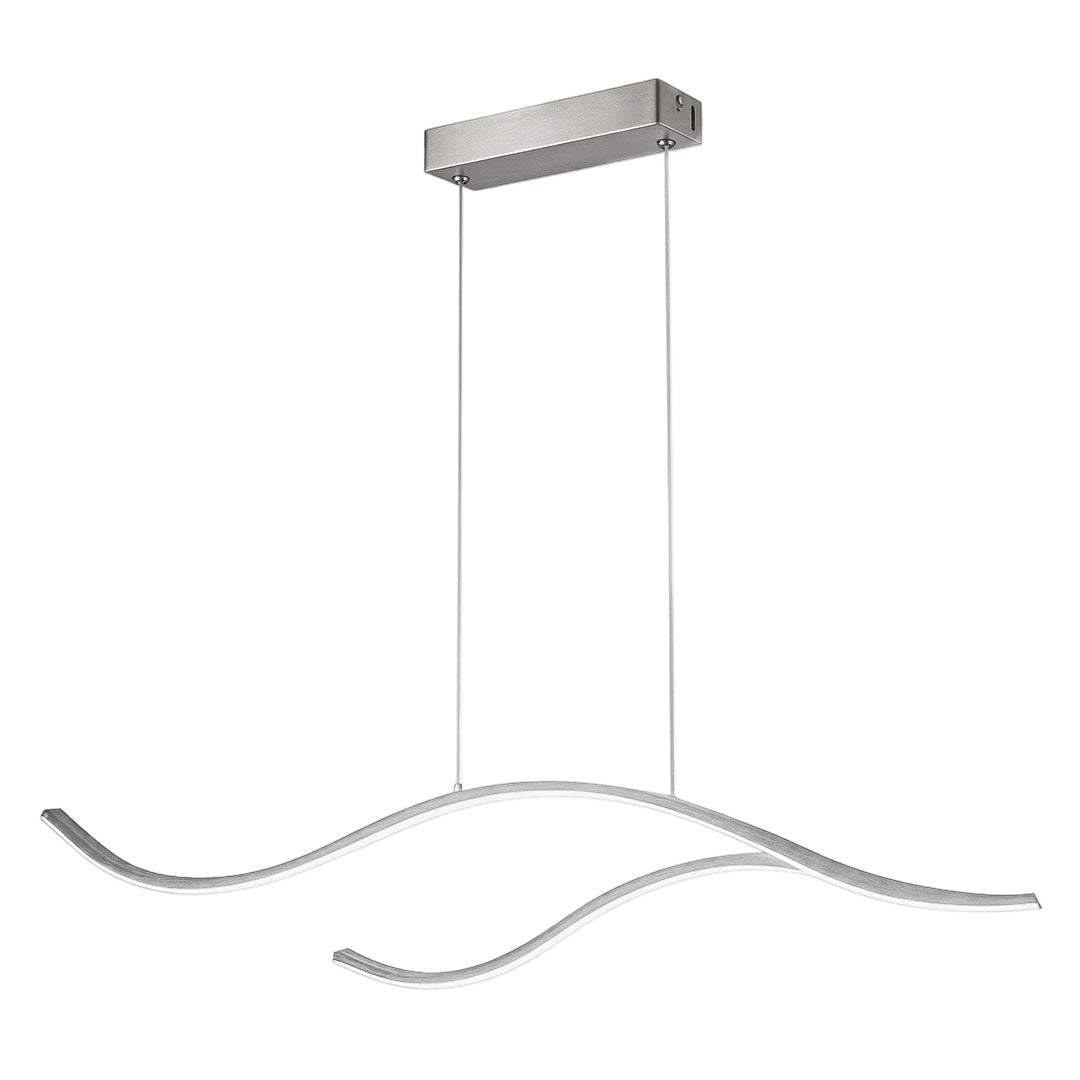 Crescent Wave LED Pendant Light | Linear Kitchen Island Chandelier