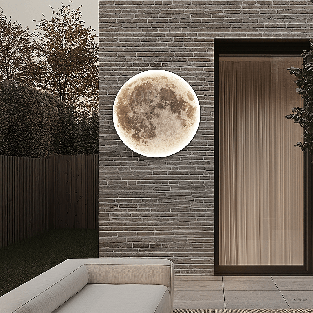 Orbis Moon Light | Round LED Outdoor Wall & Ceiling Disc 24-39 in