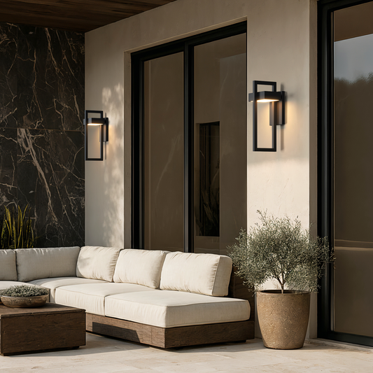 Vesper Outdoor Wall Sconce | IP65 Black Stainless Steel LED