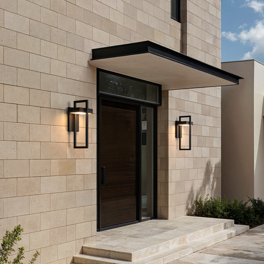 Vesper Outdoor Wall Sconce | IP65 Black Stainless Steel LED