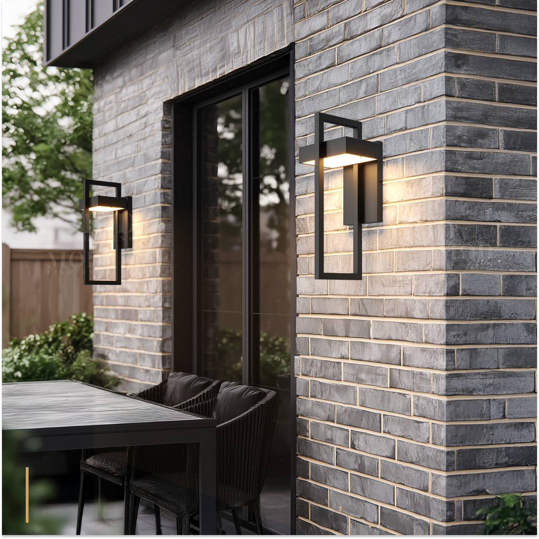 Vesper Outdoor Wall Sconce | IP65 Black Stainless Steel LED