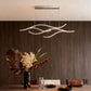 Crescent Wave LED Pendant Light | Linear Kitchen Island Chandelier