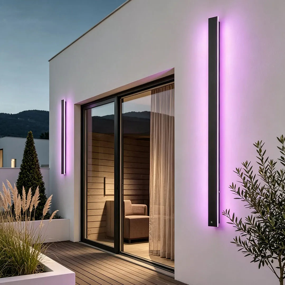 Linea Outdoor Strip Wall Light | IP65 Black LED Bar 24-94 in