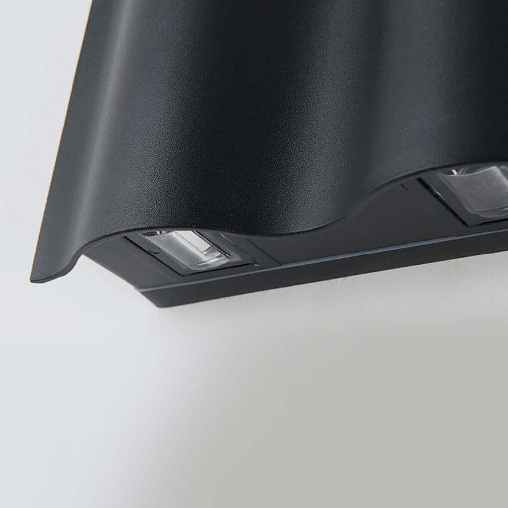 Onda Up & Down Outdoor Wall Light | Wavy Die-Cast Aluminum LED