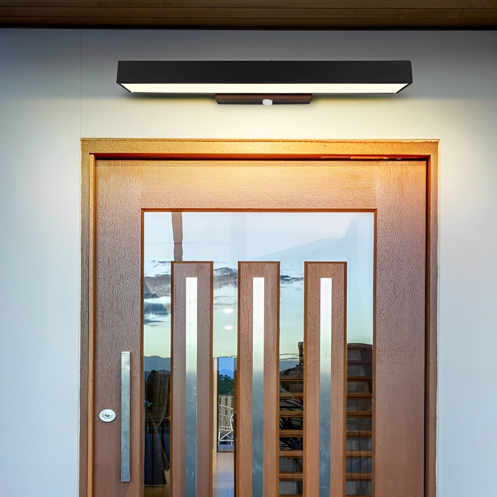 Argus Linear Outdoor Wall Light | IP65 Motion Sensor LED Black