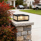 Pharos Ribbed Glass Pillar Light | Solar or Hardwired LED Column