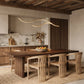 Crescent Wave LED Pendant Light | Linear Kitchen Island Chandelier