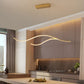 Crescent Wave LED Pendant Light | Linear Kitchen Island Chandelier