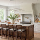 Crescent Wave LED Pendant Light | Linear Kitchen Island Chandelier