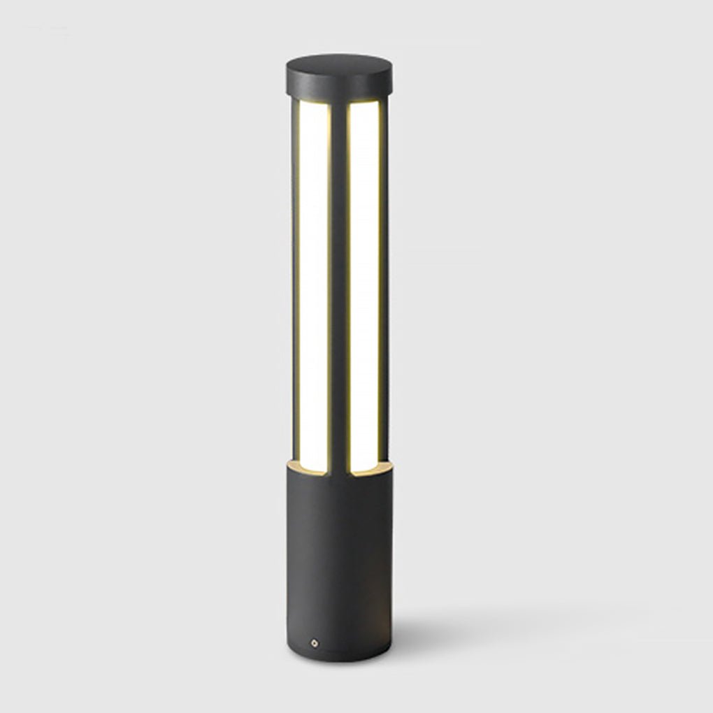 Stele LED Bollard Light | Cylindrical Black IP65 Path Light