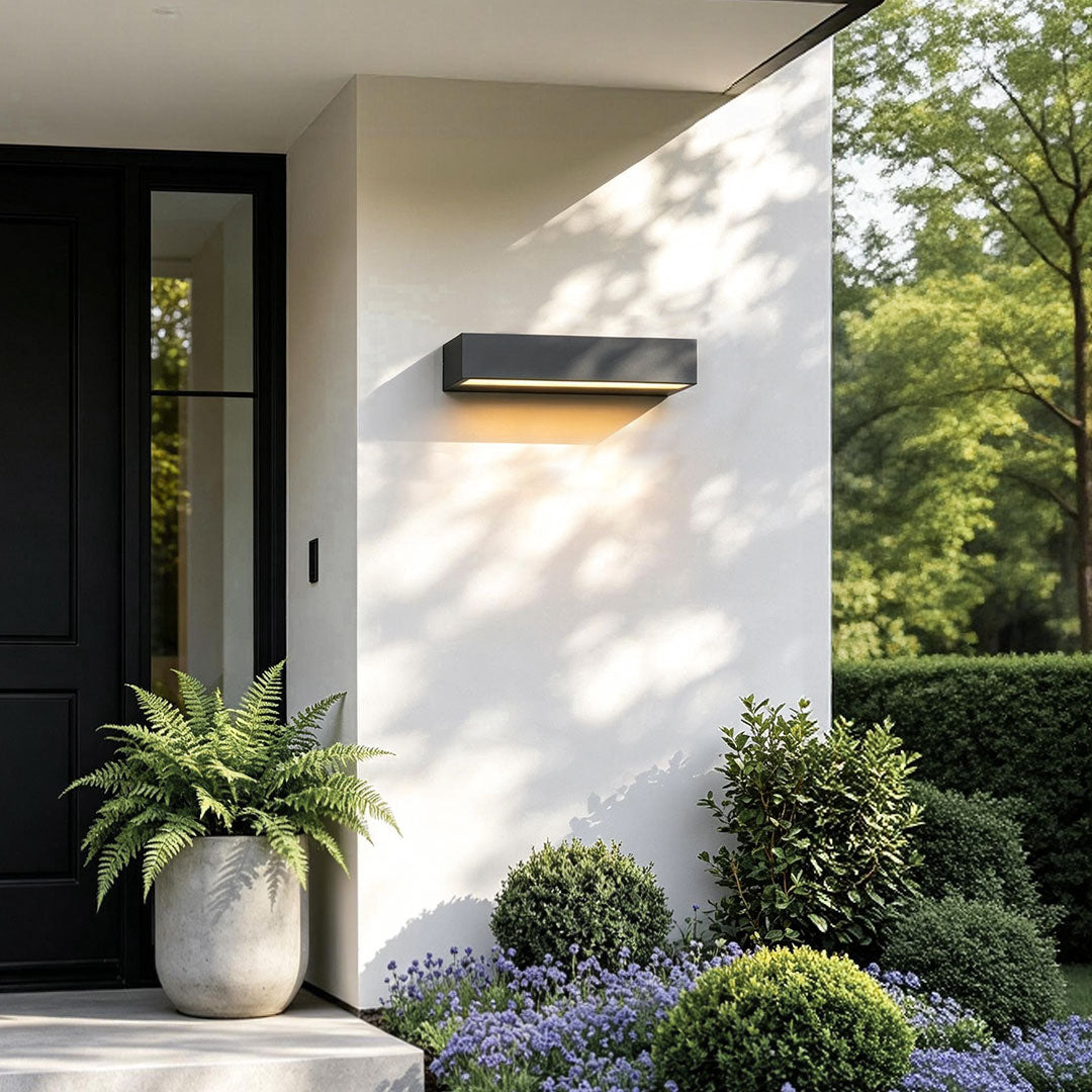 Lintel Linear Porch Light | IP65 Black LED Entry Wall Bar