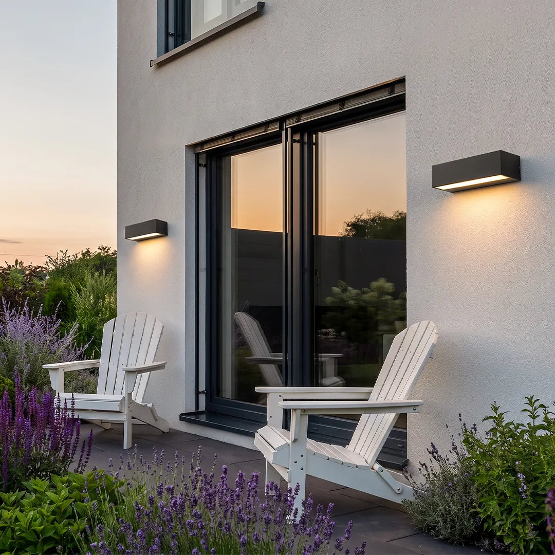 Lintel Linear Porch Light | IP65 Black LED Entry Wall Bar