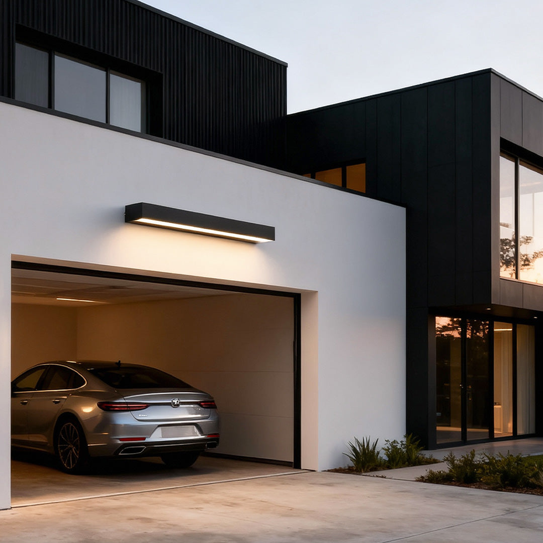 Lintel Linear Porch Light | IP65 Black LED Entry Wall Bar
