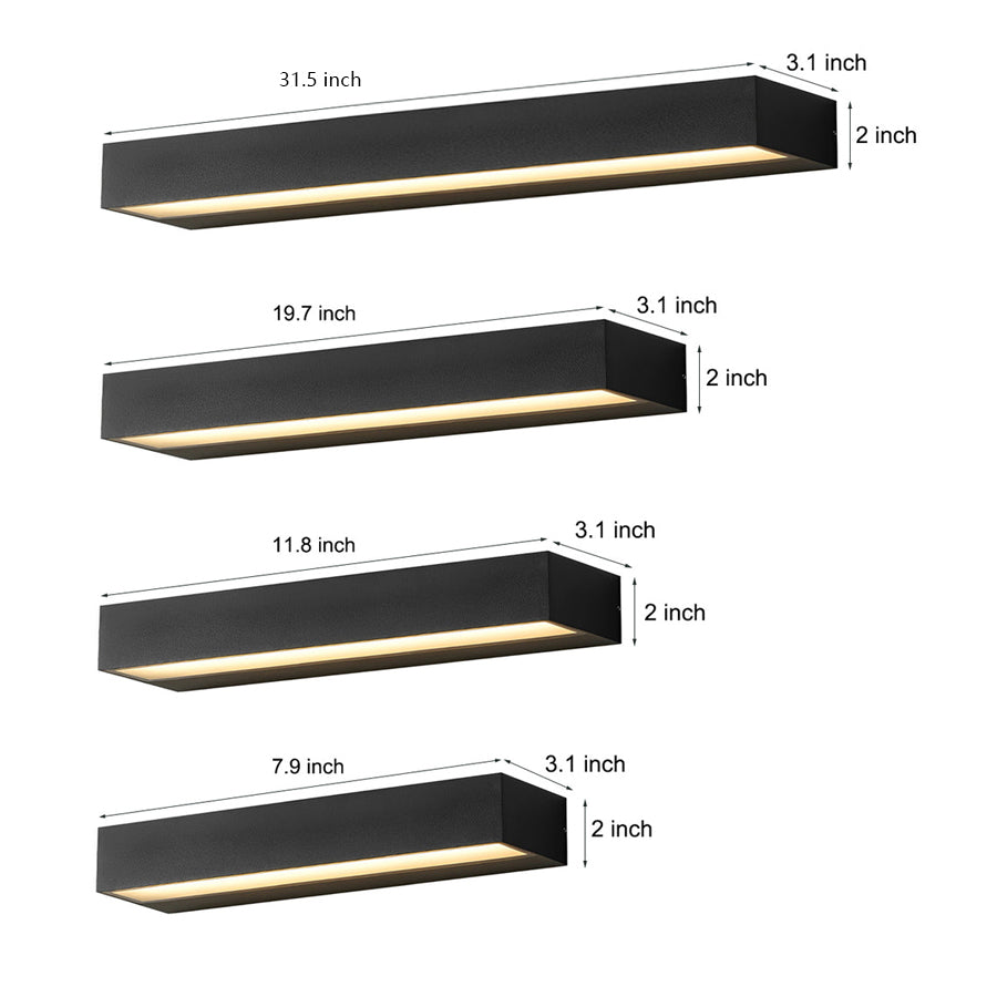 Lintel Linear Porch Light | IP65 Black LED Entry Wall Bar
