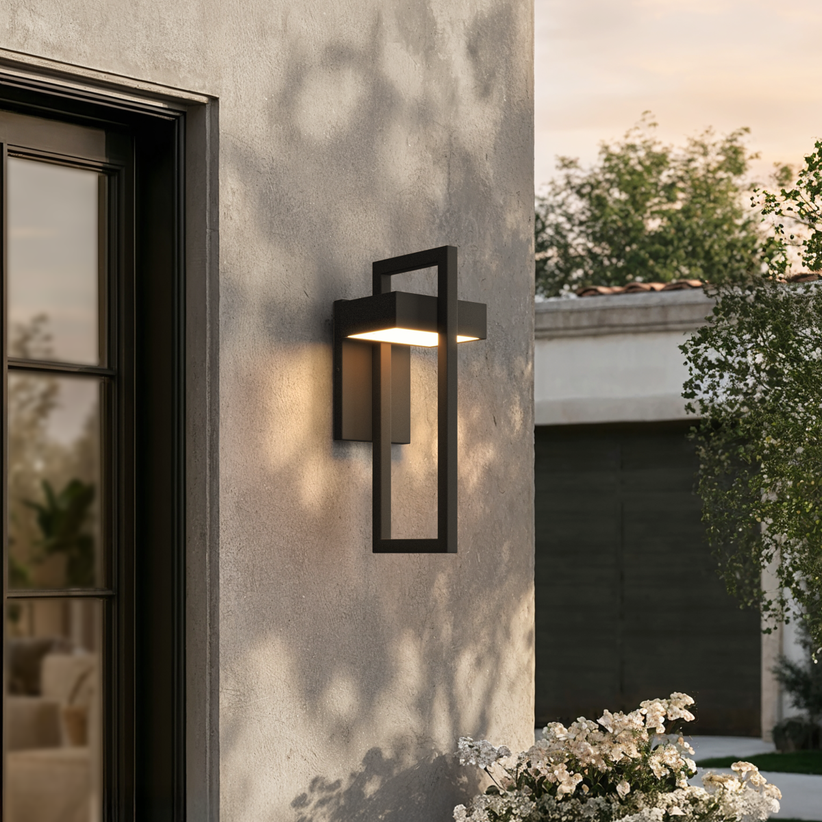 Vesper Outdoor Wall Sconce | IP65 Black Stainless Steel LED
