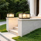 Pharos Ribbed Glass Pillar Light | Solar or Hardwired LED Column
