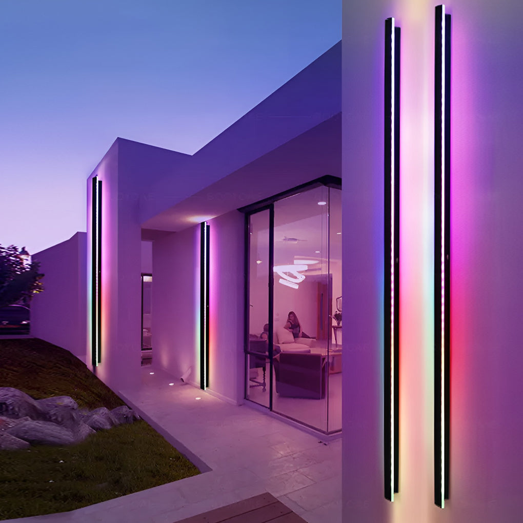 Linea Outdoor Strip Wall Light | IP65 Black LED Bar 24-94 in