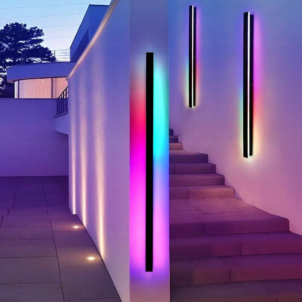 Linea Outdoor Strip Wall Light | IP65 Black LED Bar 24-94 in