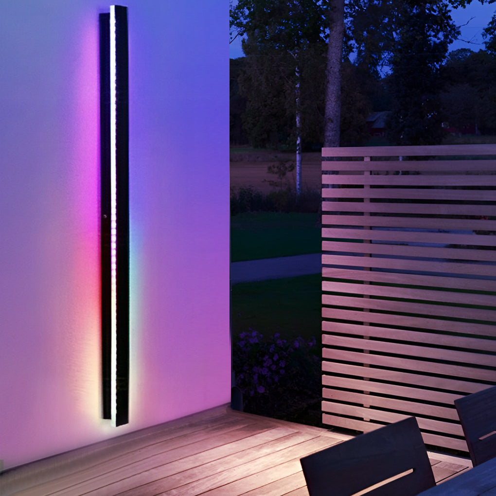 Linea Outdoor Strip Wall Light | IP65 Black LED Bar 24-94 in