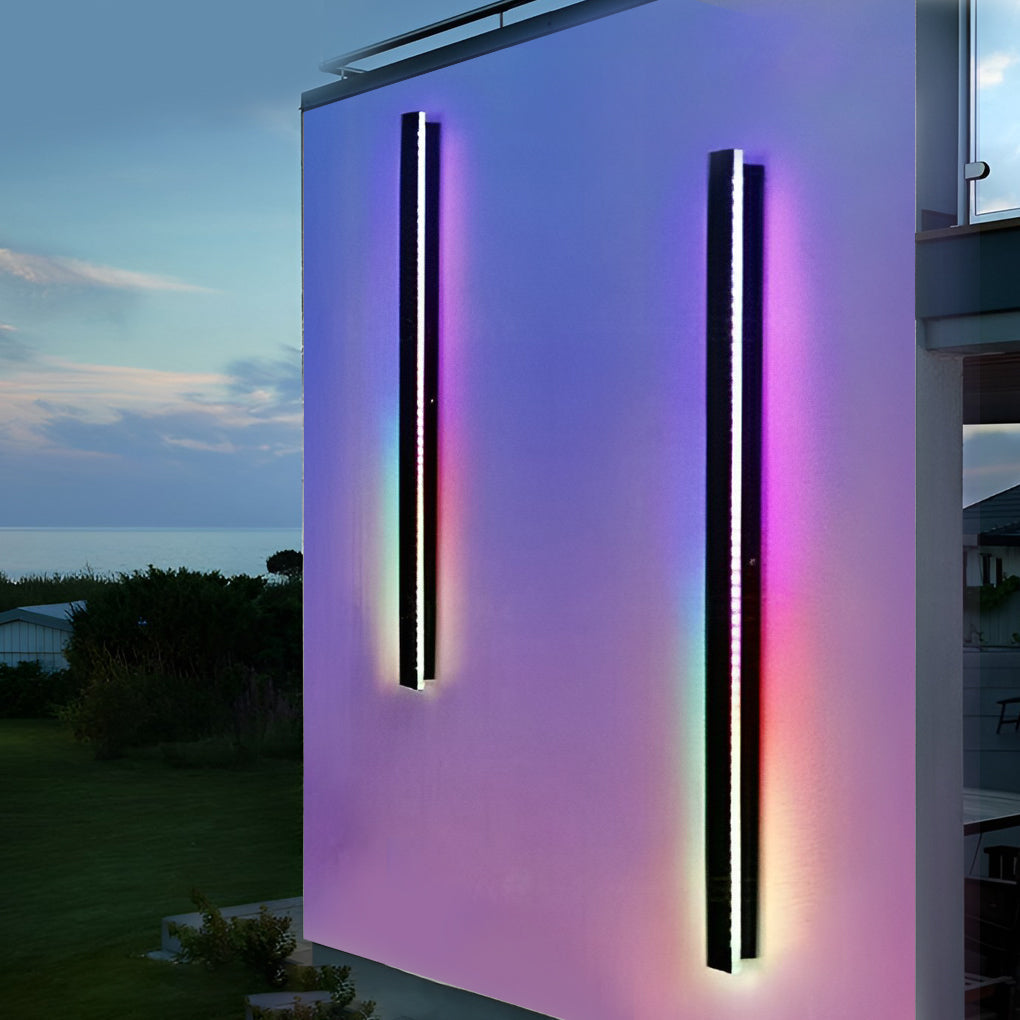 Linea Outdoor Strip Wall Light | IP65 Black LED Bar 24-94 in