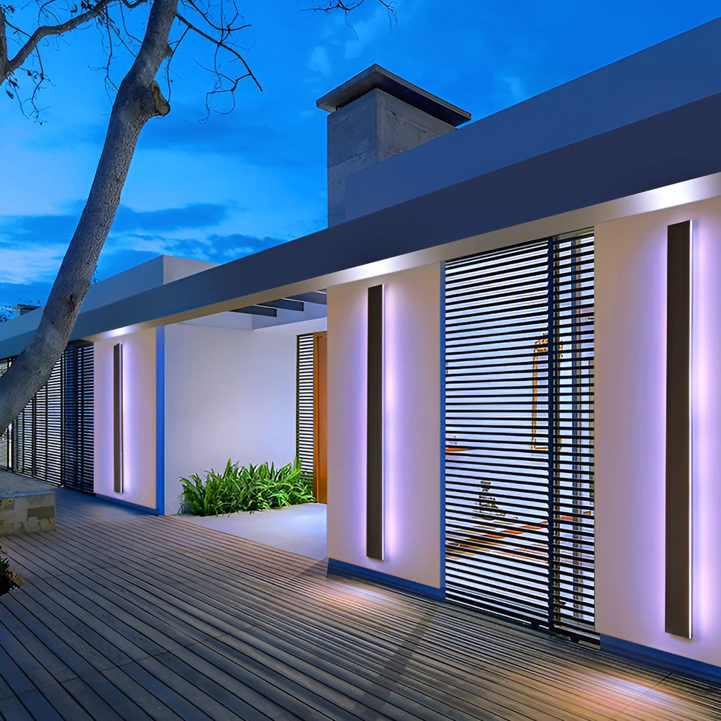 Linea Outdoor Strip Wall Light | IP65 Black LED Bar 24-94 in