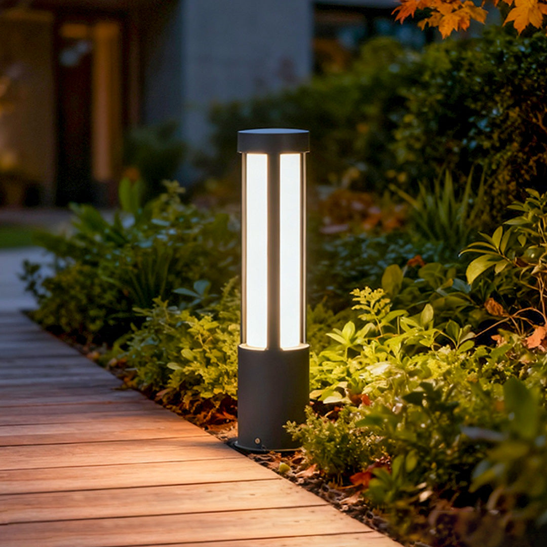 Stele LED Bollard Light | Cylindrical Black IP65 Path Light