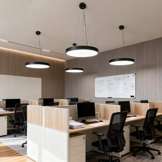 Halo Round LED Pendant Light | Minimalist Metal Ring Ceiling Light