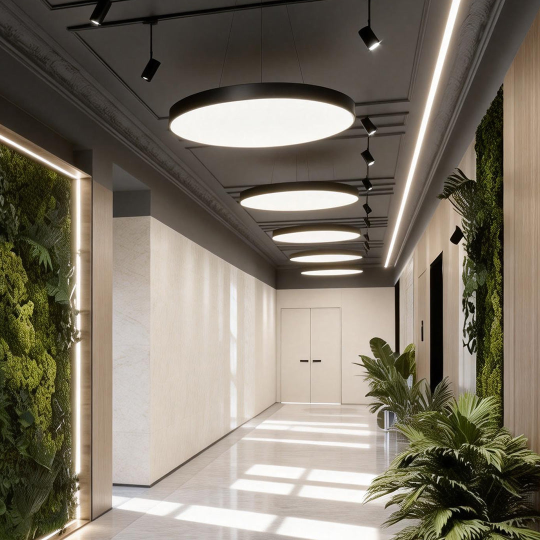 Halo Round LED Pendant Light | Minimalist Metal Ring Ceiling Light