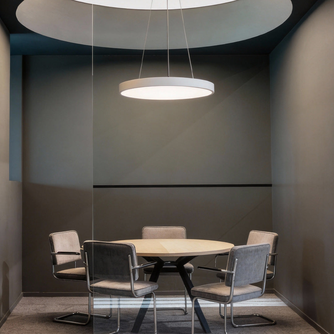 Halo Round LED Pendant Light | Minimalist Metal Ring Ceiling Light
