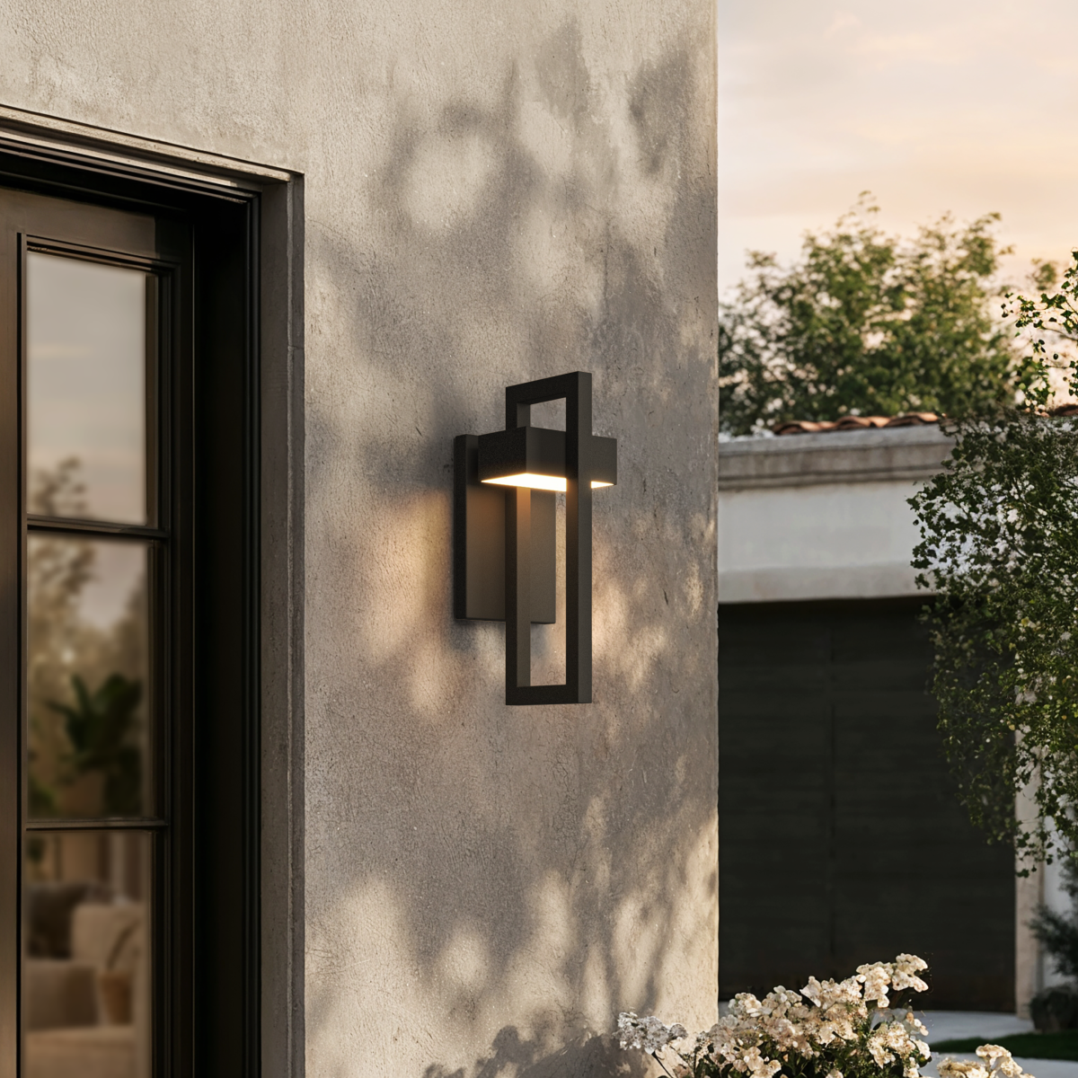 Vesper Outdoor Wall Sconce | IP65 Black Stainless Steel LED