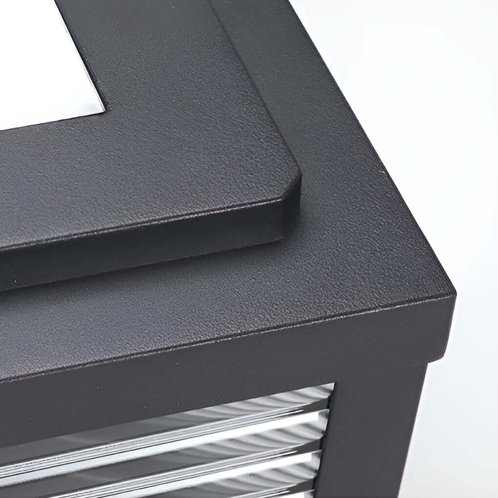 Pharos Ribbed Glass Pillar Light | Solar or Hardwired LED Column