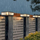 Pharos Ribbed Glass Pillar Light | Solar or Hardwired LED Column