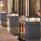 Pharos Ribbed Glass Pillar Light | Solar or Hardwired LED Column