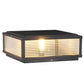 Pharos Ribbed Glass Pillar Light | Solar or Hardwired LED Column