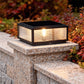Pharos Ribbed Glass Pillar Light | Solar or Hardwired LED Column