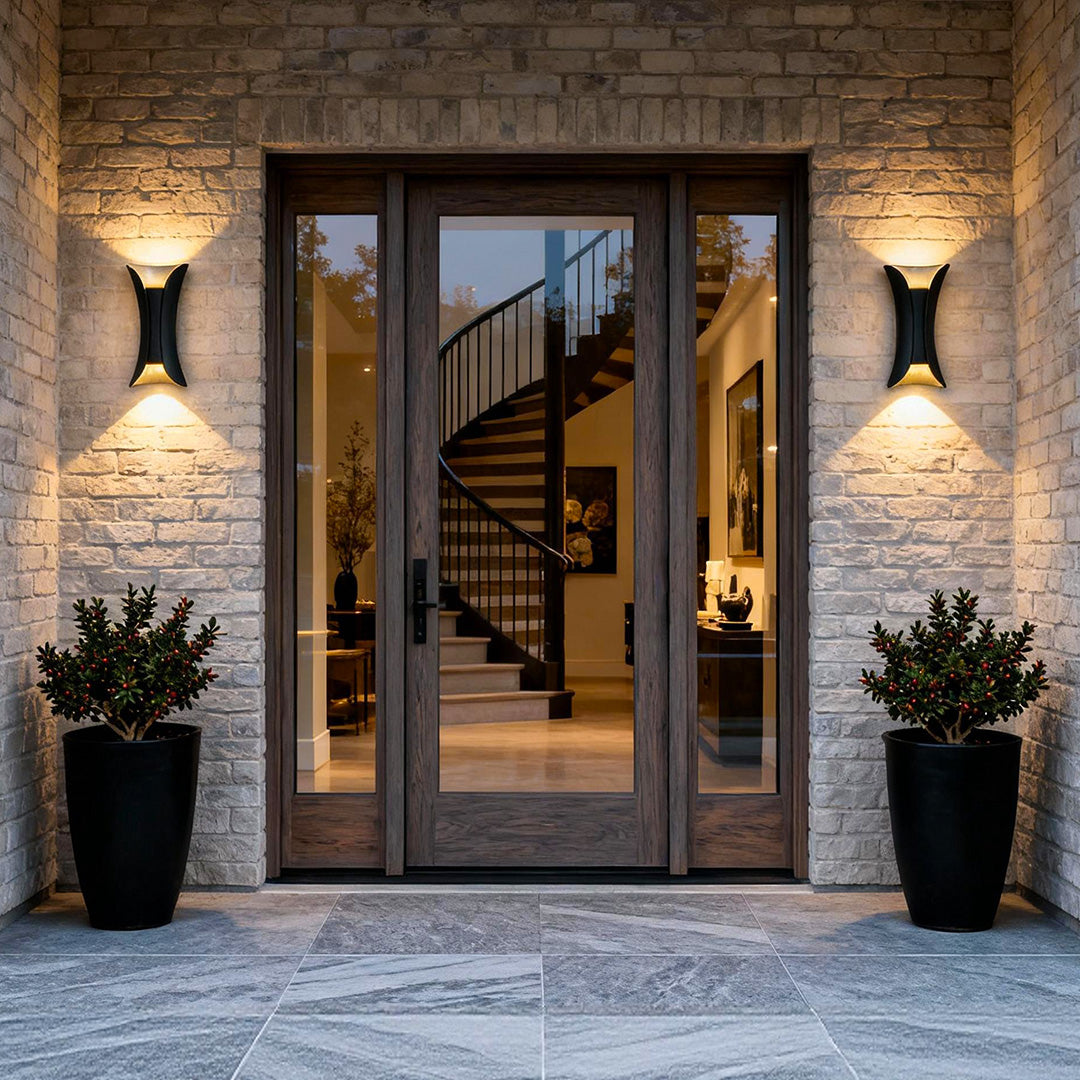 Up Down Lighting Wall Lights Modern Curved LED Waterproof Light