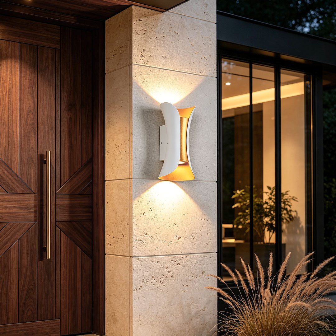 Up Down Lighting Wall Lights Modern Curved LED Waterproof Light