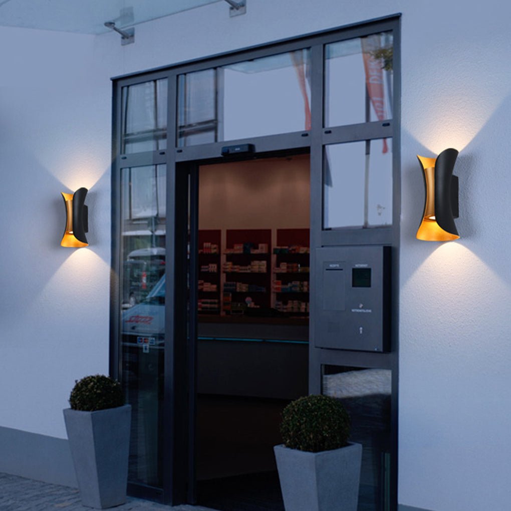 Up Down Lighting Wall Lights Modern Curved LED Waterproof Light