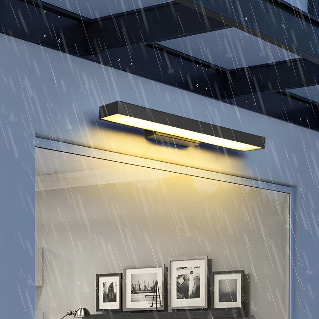 Argus Linear Outdoor Wall Light | IP65 Motion Sensor LED Black