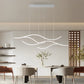 Crescent Wave LED Pendant Light | Linear Kitchen Island Chandelier